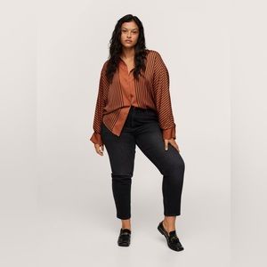 ***50% Off*** Satin striped shirt